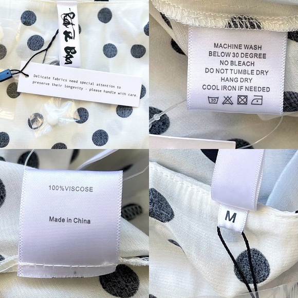 Rat & Boa Mariella Maxi Dress Polka Dot Ruffle White Black Size Medium NWT - Picture 7 of 11